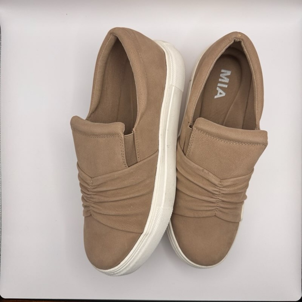 MIA Women's Tan Slip-On Sneakers